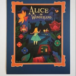 Large Disney Alice In Wonderland Art Print By Stacey Aoyama 18x14 (Matted)